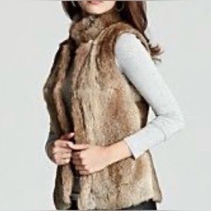 Michael Kors MK Ladies Real Rabbit Fur Sleeveless Vest Jacket - Women's Small